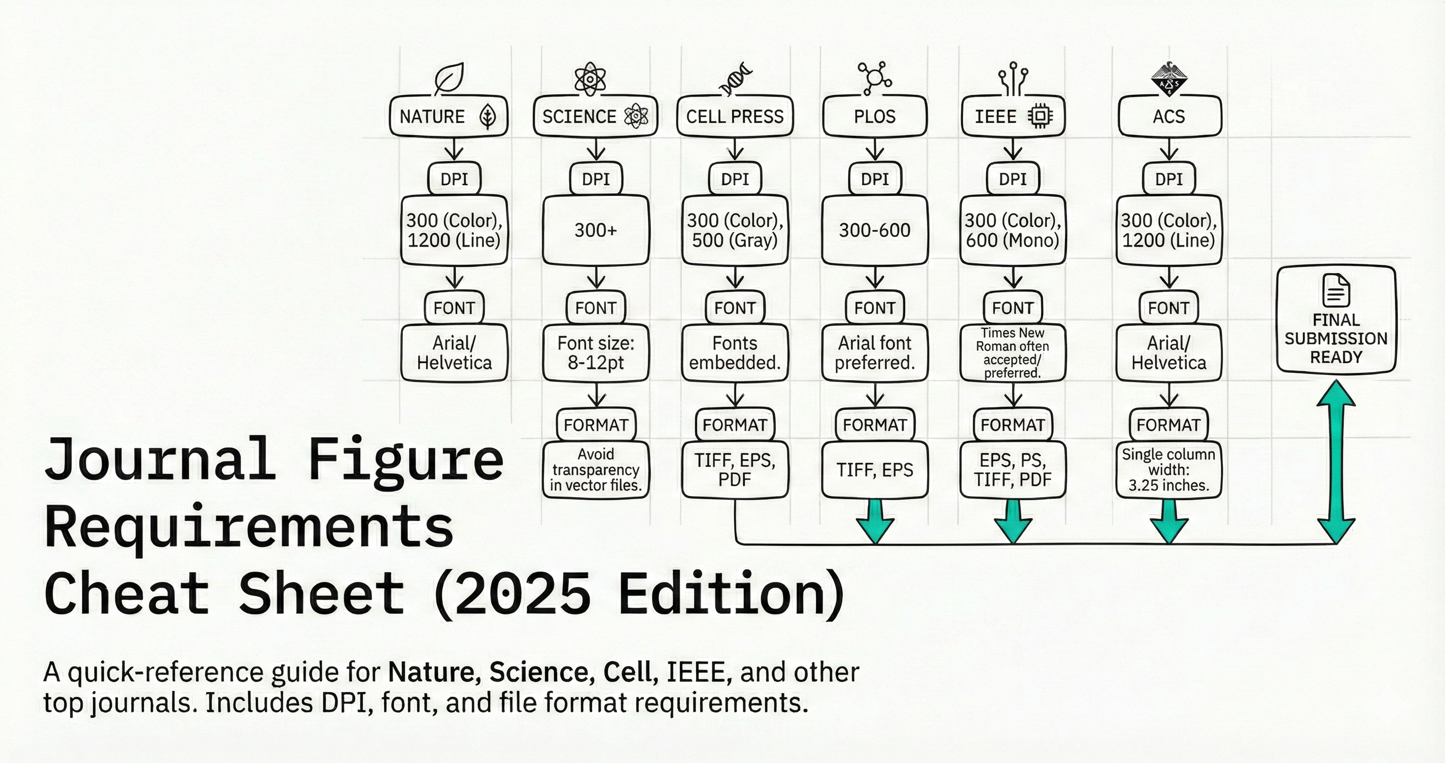 Journal Figure Requirements Cheat Sheet
