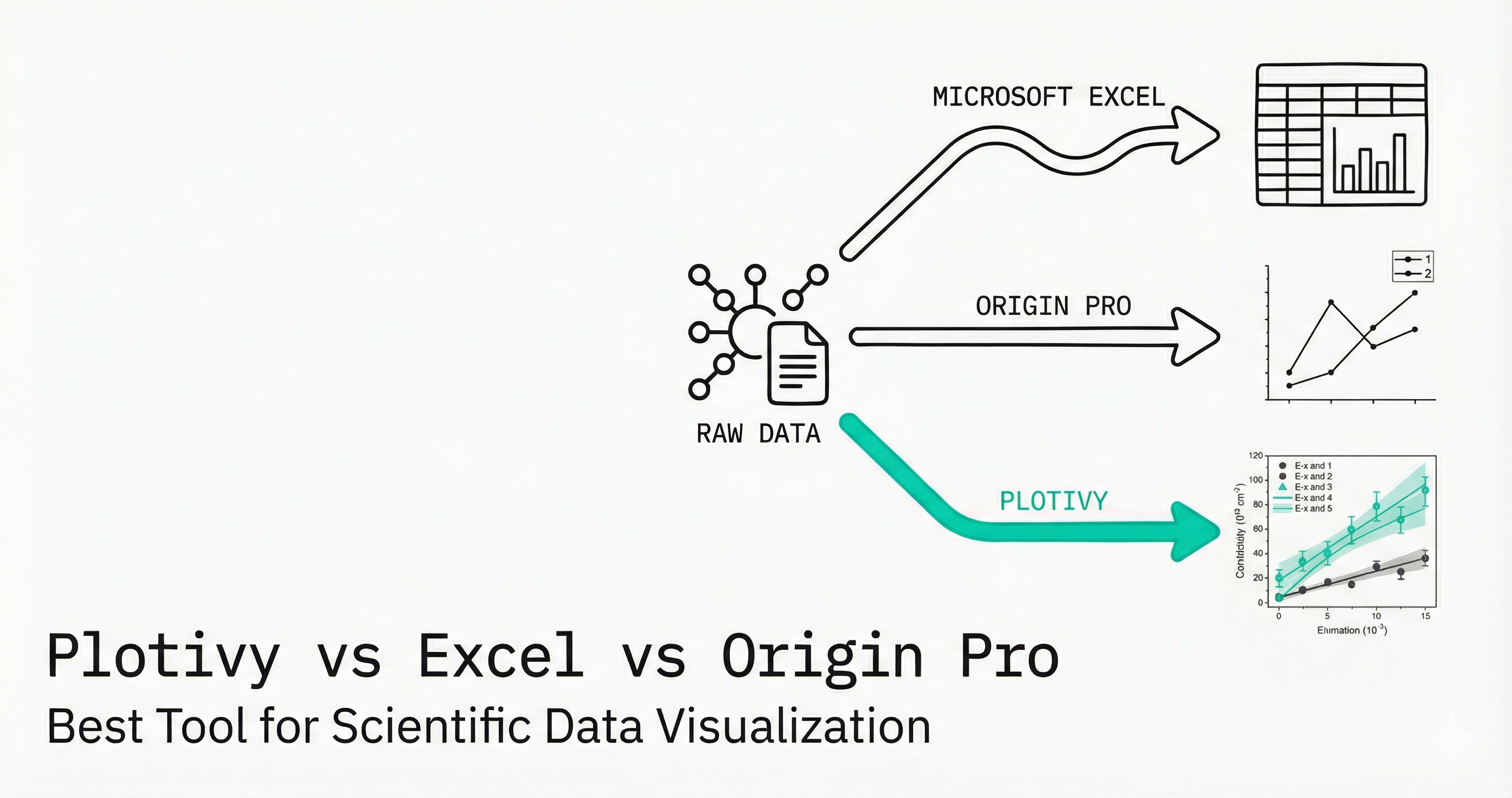 Origin vs Excel vs Matplotlib comparison
